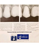 1966 Efferdent Denture Cleansing Tablets Advertisement Dental Hygiene DW... - $41.15 CAD