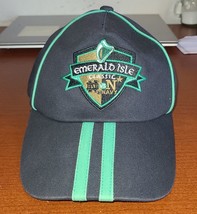 Notre Dame &amp; Navy Emerald Isle Classic Blue and Green Adjustable Cotton Hat - £17.95 GBP
