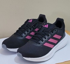 New Women&#39;s Adidas Run Falcon 3.0 Running Shoe Black and Pink  - $39.95
