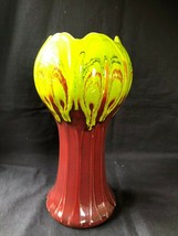 Hutschenreuther by Art Designer Renee Neue Vintage Laufglasur Keramik Vase 24 cm - $225.00