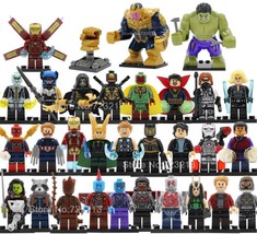 30pcs Avengers Iron Panther Thor Hulk Loki Thanos Infinity War Mini figure Block - £41.15 GBP