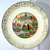 Salt Lake City Utah Souvenir Plate Vintage 1970&#39;s Travel Memorabilia Tra... - $278.66 MXN