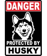 AnyStickerYouWant - DANGER Protected by Irritable Husky Aluminum Sign 8&quot;... - €8,56 EUR
