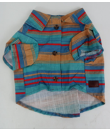 NWT Top Paw Striped Button Down Camp Dog Shirt Size Small - $6.71 CAD