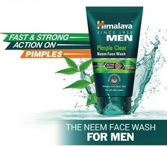 Himalaya Men Pimple Clear Neem Face Wash, 50ml ORIGINAL FREE SHIP - $17.17