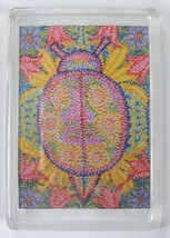 Psychedelic Lady Bug Print Refrigerator Magnet 2.5 x 3.5 Pointillism Technique - £4.71 GBP