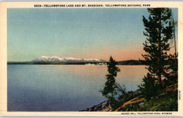 Yellowstone Lake and Mt Sheridan Yellowstone National Park Montana Postcard - £4.03 GBP