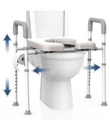 Toilet Seat with Handles - Adjustable Elevated Toilet Seat Riser, 400 lbs - $4,618.09 MXN