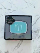 Rae Dunn &quot; Help &quot; Two-Compartment Pillbox Mint / Silver - £55.37 GBP