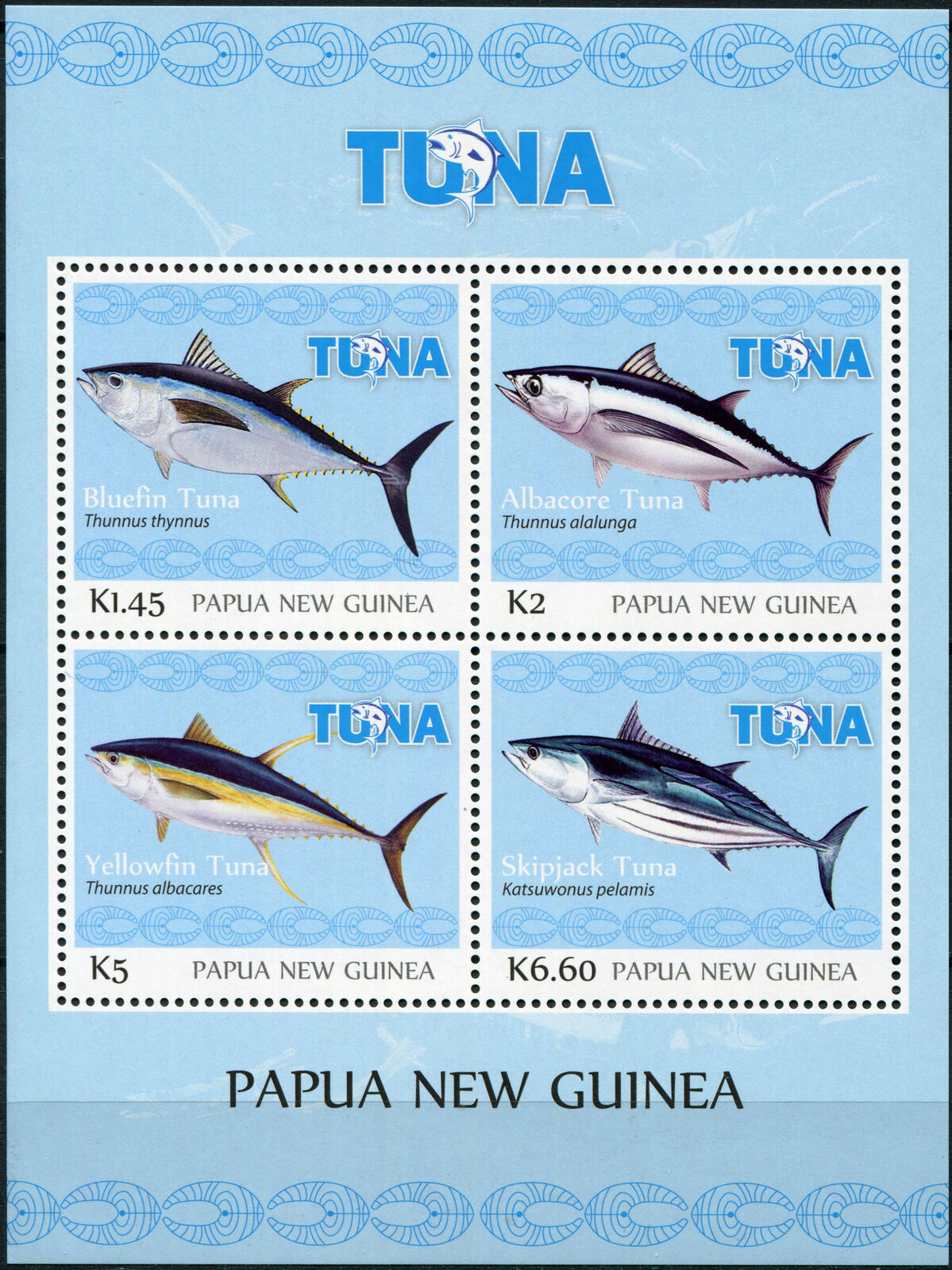 Primary image for Papua New Guinea. 2016. Tuna Fishery (MNH OG) Miniature Sheet
