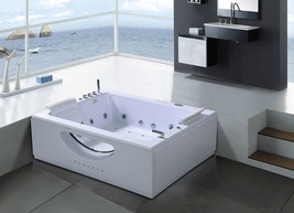 Whirlpool bathtub hydrotherapy Hot tub White 2 persons 70.8&quot; Double pump... - $4,199.00