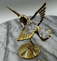 24K Gold Plated Austrian Crystal Hummingbird Figurine KG &amp; C Inc USA - $16.82
