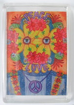 Flower Child Wedding Mask Print Refrigerator Magnet 2.5 x 3.5 Direct from Artist - £4.69 GBP
