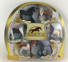 Lanard Horse Play Showcase Horse Collection of 6 New 2014 Palomino Friesian Toy - £35.00 GBP