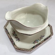 J &amp; G Meakin England Gravy Boat with Attached Underplate Sol 391413 Vintage - £18.78 GBP