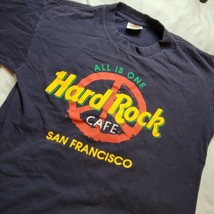 VTG Hard Rock Cafe Mens Black San Francisco Ca All is One Peace Logo T-Shirt - £14.76 GBP