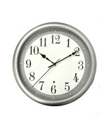 Voice-Activated LED Light Wall Clock - Silver - £45.19 GBP