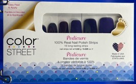 Color Street Pedicure ToeNail Polish Strips Evening Sky 16 Pack FPS016 - $8.90