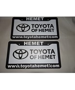 Pair of 2X Hemet Toyota Dealer License Plate Frame Plastic - $28.42