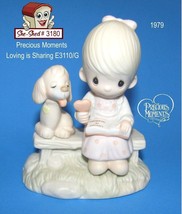 Precious Moments Loving is Sharing E3110/G  Vintage 1979 Figurine - £15.95 GBP