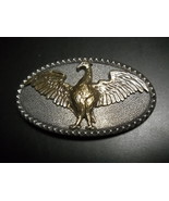 Phoenix Belt Buckle Steel and Brass Colored Metal Oval Shaped - £7.85 GBP