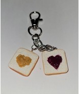 Peanut Butter and Jelly Keychain Accessory Women&#39;s Clip on Food Charm - £6.71 GBP