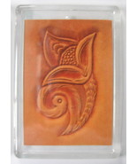 Cactus Flower Hand Tooled Leather Print Refrigerator Magnet 2.5 x 3.5 by... - £4.71 GBP