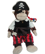 Build a Bear Pirate with eye patch sword and parrot