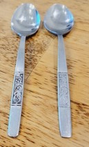 Amefa Holland Stainless Steel Silverware (2) Piece Set Tea Spoons  - £10.00 GBP