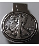 1941 Silver Walking Liberty Half on a Money Clip - £27.49 GBP