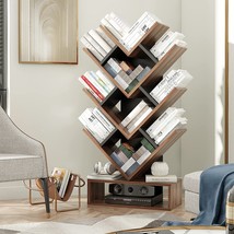 Artswish Tree Bookshelf 5-Shelf Floor Standing Bookcase, Free, Walnut+Black - £83.38 GBP