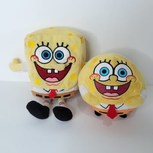 Primary image for Ty Beanie Babies SpongeBob SquarePants Beanie Ball And  Plush Toy 8in Lot of 2