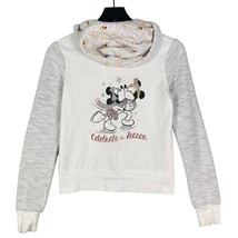 Disney Parks Christmas Kids XS Zip Hoodie White Drawstring Mickey Mouse - $26.73