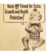 1947 Quaker Oats Breakfast Health Energy Boost Advertisement Hot Cereal ... - $368.75 MXN