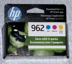 Genuine HP 962 Color 3 Pack Ink Cartridges Cyan Magenta Yellow Exp 12/2024 - $39.59