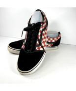 Rare Vans 11.5 Mens Off The Wall Red White Checkerboard Black Suede Skat... - £56.80 GBP