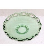 Lancaster Open Work Green Uranium Glass Lace 10&quot; Serving Dish Table Frui... - $49.99