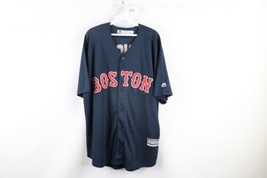 Majestic Mens Large Spell Out David Price Boston Red Sox Baseball Jersey Blue - £54.71 GBP