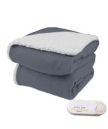 Biddeford Comfort Knit Throw Electric Heated Throw Blanket Natural Sherp... - $47.49
