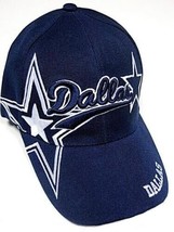 Dallas City Blue Hat Cap Script Visor Embroidered Signature Double Cowbo... - $9.99