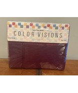NOS Vintage Westpoint Stevens Color Visions TWIN Flat Sheet Percal Burgu... - $274.31 MXN