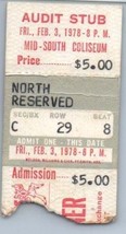 Vintage Foreigner Ticket Stub February 3 1978 Memphis Tennessee - $51.42