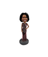 Custom Bobblehead Michelle Obama In A Stylish Gown - Politics & Celebrities Pers - £69.84 GBP