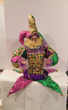 Mardi Gras 18&quot; Jester Table Topper Doll - £31.96 GBP