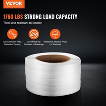 VEVOR Packaging Woven Strapping Roll 3/4&quot; x 0.03&quot; x 1640&#39; Banding Strap ... - $65.48