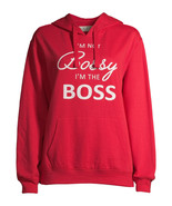 Bossy Juniors Graphic LS Hoodie Pullover Fleece Red Size M 7-9 (LOC TUB-92) - $344.24 MXN