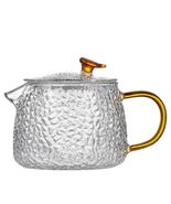 Small Hammered Glass Teapot with Glass Infuser 350 ml - 12.32 fl oz - Ch... - $744.84 MXN