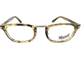 New Persol 3126-V 1021 Amber 48mm Rx Men’s Eyeglasses Frame Hand Made in Italy - £149.40 GBP