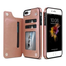 PU Rose Gold Leather Flip Case Apple iPhone SE2020 12 11 X 8 7 6 Plus Max Pro S - £15.97 GBP
