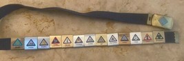 Vintage CUB SCOUT Belt 34” 13 SLIDES  Brass Buckle BSA Boy Scouts Americ... - £11.64 GBP